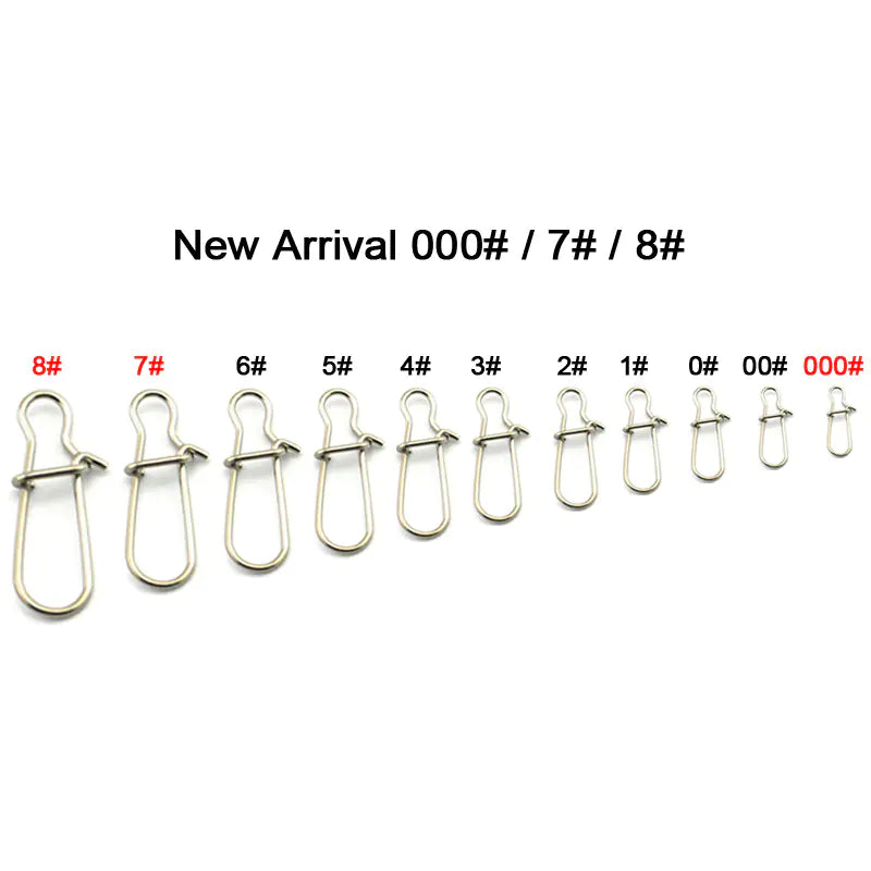 Minglun Fishing Tackle 100pcs Lure Snap Connectors