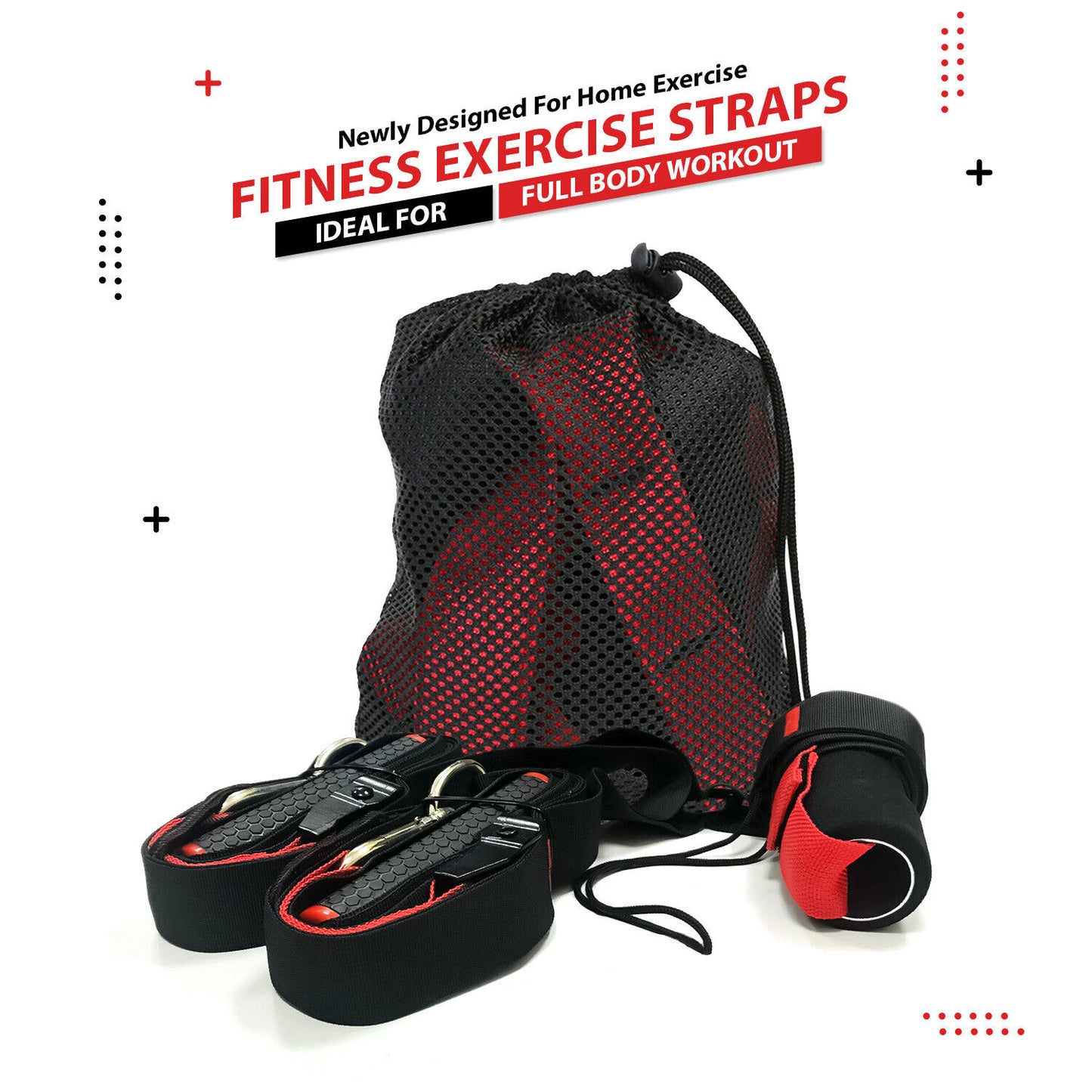 Fitness Exercise Suspension Strap Home Gym Sports Total Body Workout Training