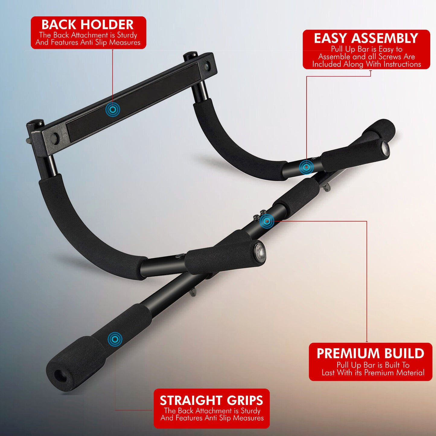 Doorway Pull up Bar Chinup Abdo Dip Station Situp Home Exercise Fitness Workout