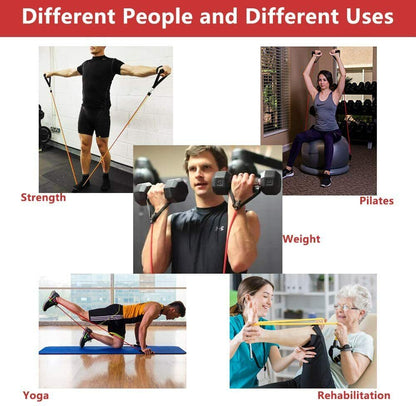 11PCS Set Resistance Bands Workout Exercise Crossfit Fitness Yoga Training Tubes