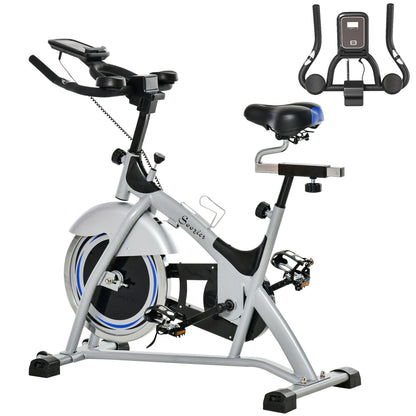 HOMCOM Cycling Exercise Bike LCD Monitor 15KG Flywheel Adjustable Seat & Handle