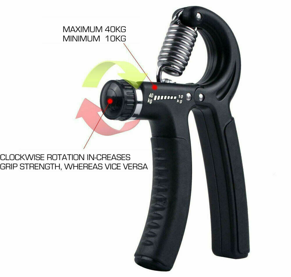 10-60KG Adjustable Hand Grip Strengthener Wrist Forearm Trainer Exerciser