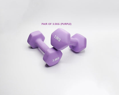 Neoprene Dumbbell Pair Home Weights Gym Fitness Sports