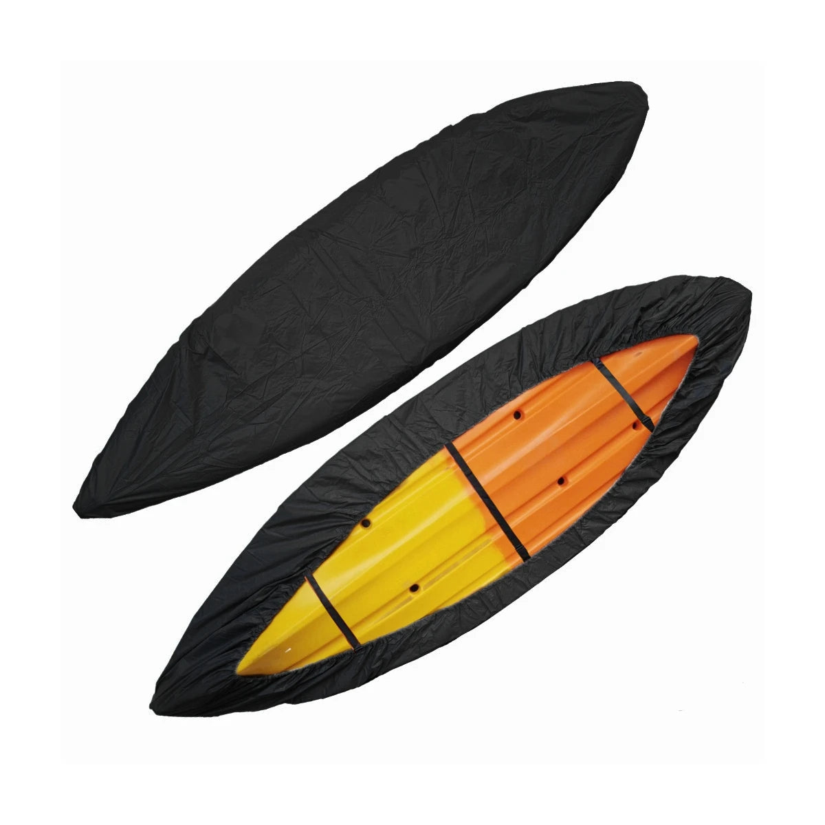 Kayak Cover with Adjustable Bottom Straps UV Resistant Dust Storage Shield Black for Hydra Creek