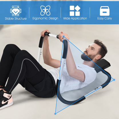 AB Abdominal Cruncher with Padded Headrest and Foam Handle