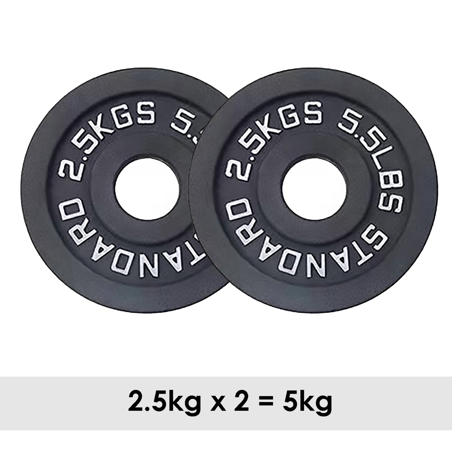 Cast Iron Weight Plates Set Pair 2" Hole Disc Dumbbell Olympic Barbell Weights