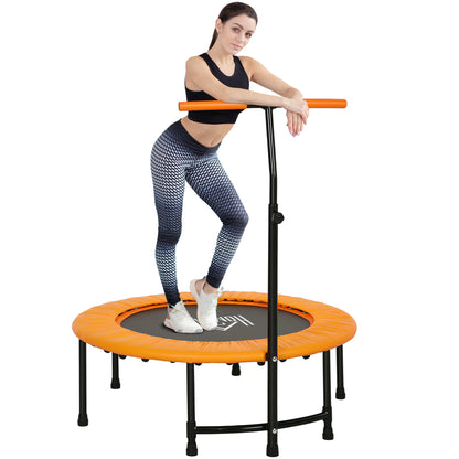 40" Trampoline Rebounder Workout Adjustable Handle Adult Jumper Fitness