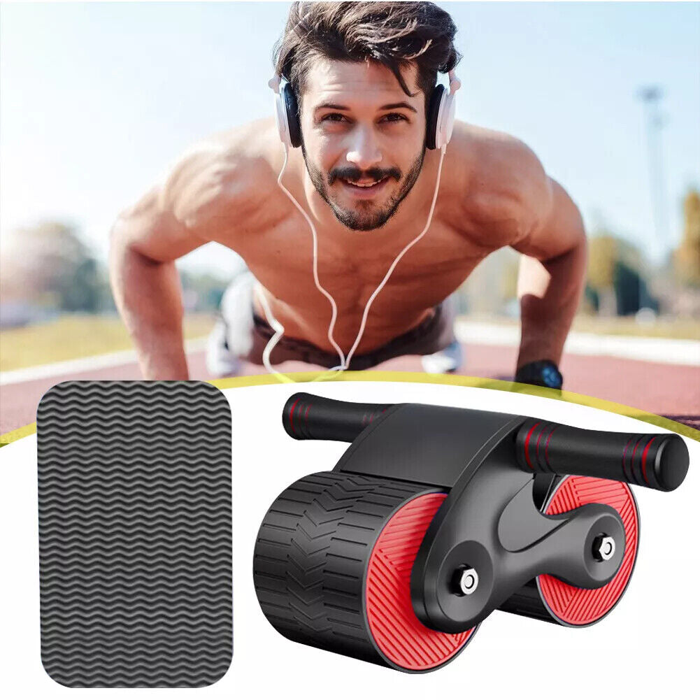 Automatic Rebound AB Roller Exercise Wheel Abdominal Wheel anti Slip Fitness Gym