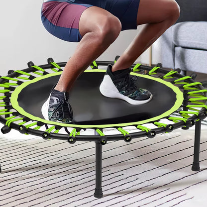 40 Inch Black Green round Garden Trampoline Fitness Trampoline for Kids and Adults