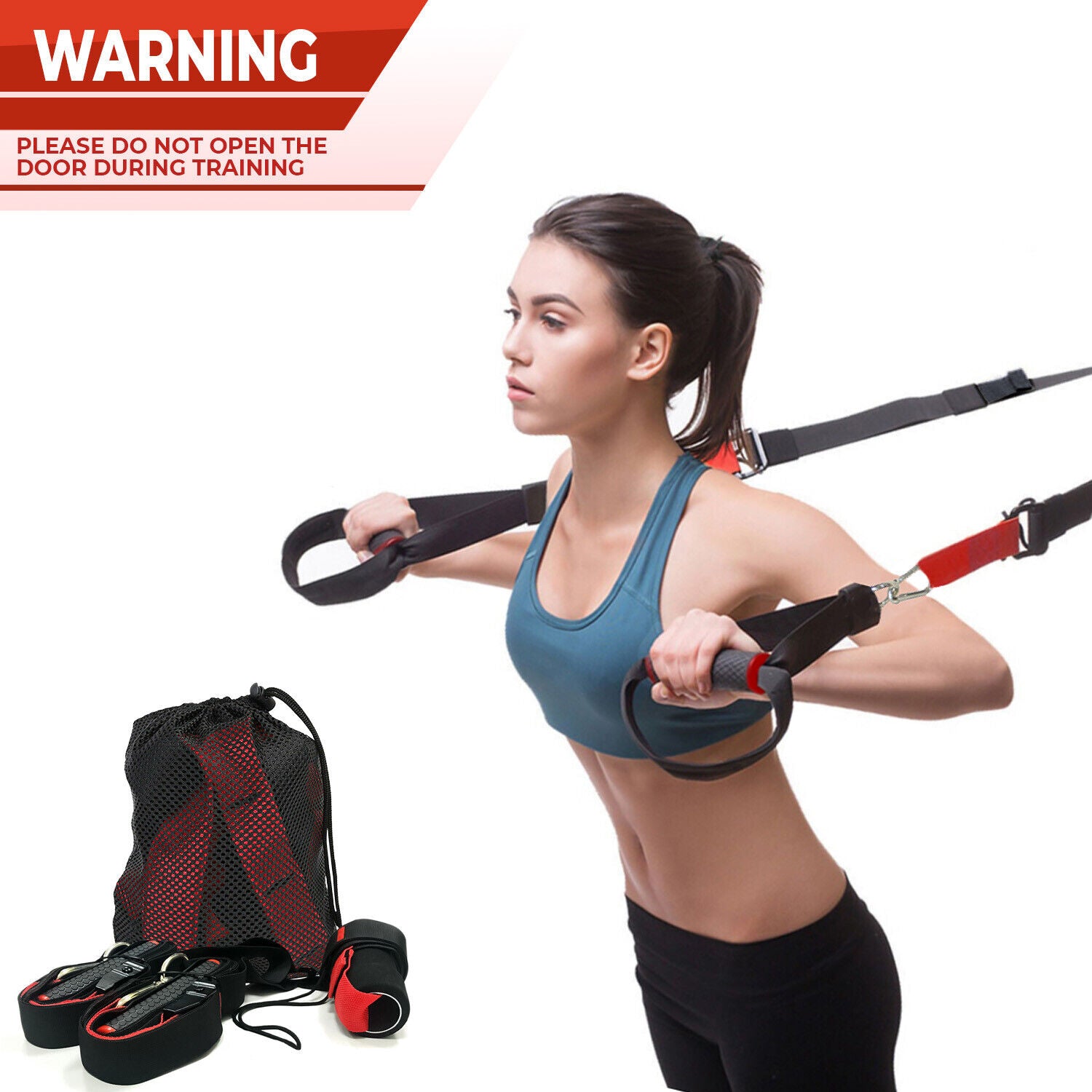 Fitness Exercise Suspension Strap Home Gym Sports Total Body Workout Training