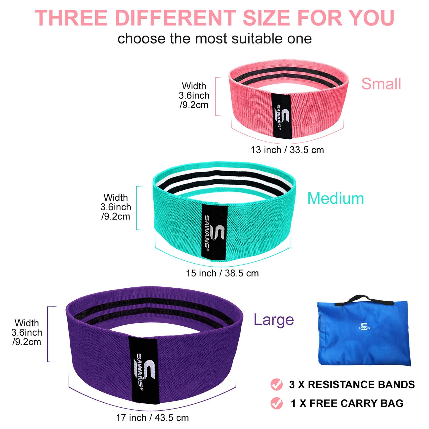 Resistance Bands Ladies Fabric Booty Bands Hip Circle Legs Glutes Squat Exercise