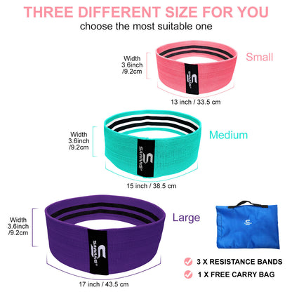 Resistance Bands Ladies Fabric Booty Bands Hip Circle Legs Glutes Squat Exercise