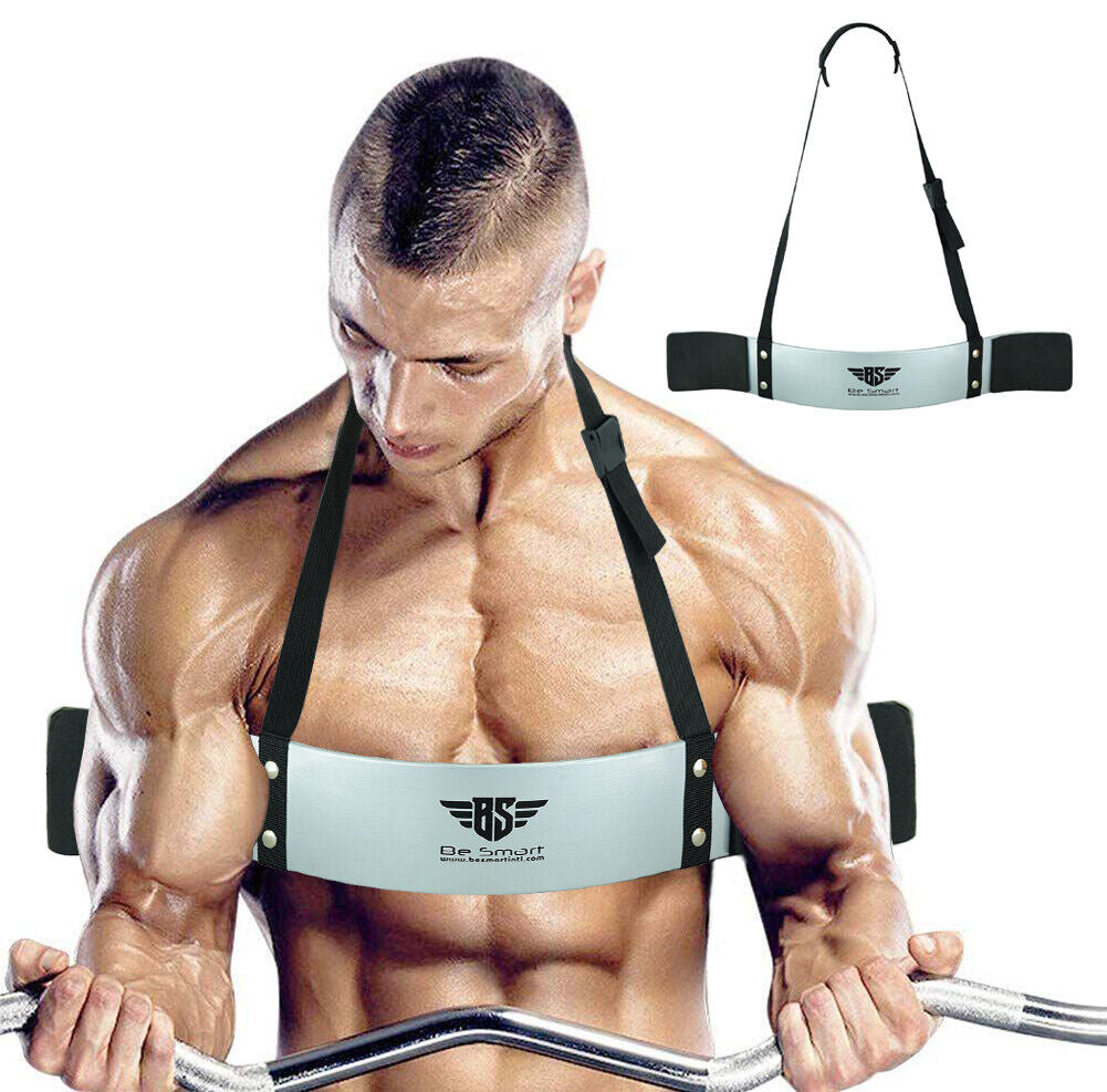 Arm Blaster Biceps Isolator Gym Bar Curl Support Triceps Muscle Builder Training